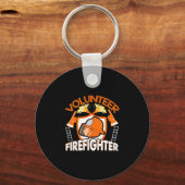 Volunteer Firefighter Fireman Gift Proud Firefight Schlüsselanhänger (Vorderseite)