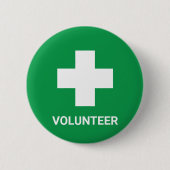 Volunteer & First Aid, Cross, Ambulance, Doctor Button (Vorderseite)