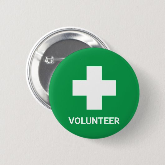 Volunteer & First Aid, Cross, Ambulance, Doctor Button (Vorne & Hinten)