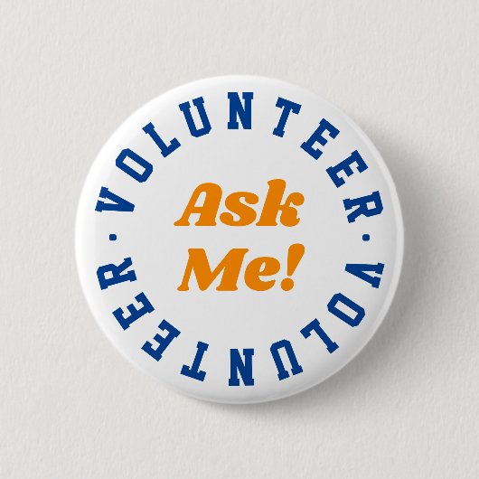 Volunteer Frag Me Event Crew Button (Vorderseite)