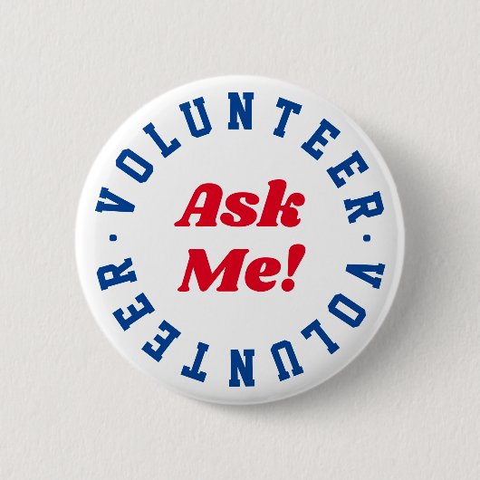 Volunteer Frag Me Event Crew Button (Vorderseite)
