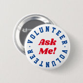 Volunteer Frag Me Event Crew Button (Vorne & Hinten)