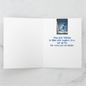 Volunteer Happy Snowman Hot Chocolate Weihnachten Karte (Innenseite)