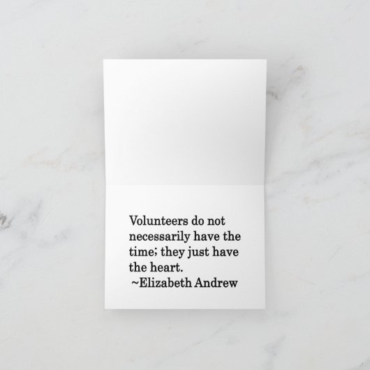 Volunteer Heart Karte (Innenseite)