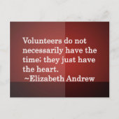 Volunteer Heart Postkarte (Vorderseite)