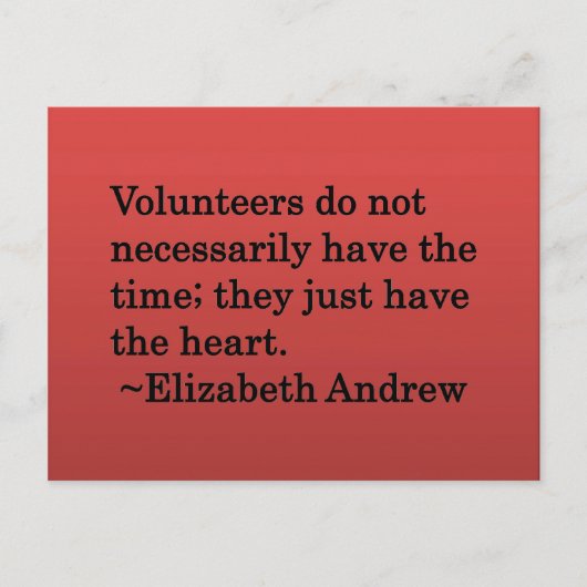 Volunteer Heart Postkarte (Vorderseite)