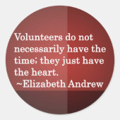 Volunteer Heart Runder Aufkleber (Vorderseite)