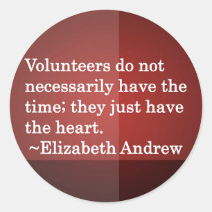 Volunteer Heart Runder Aufkleber
