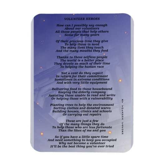 Volunteer Heroes Flexible Magnet (Vertikal)