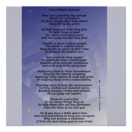 Volunteer Heroes Glossy Poster