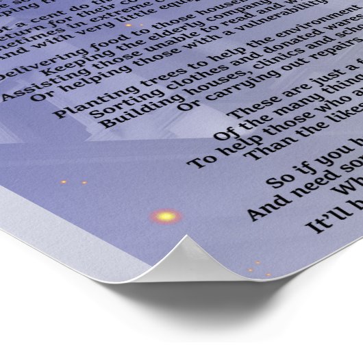 Volunteer Heroes Poster (Ecke)