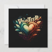 Volunteer Herz Einladung (Vorderseite)