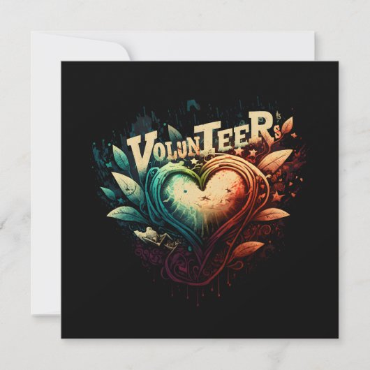 Volunteer Herz Einladung (Vorderseite)