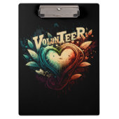 Volunteer Herz Klemmbrett (Vorderseite)