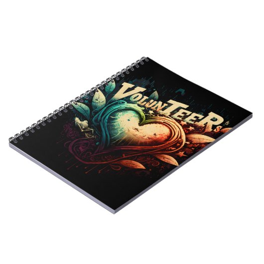 Volunteer Herz Notizblock (Linke Seite)