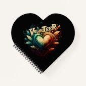 Volunteer Herz Notizblock (Vorderseite)