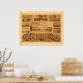 Volunteer Hospital von P.S. Duval 1862 Poster (Küche)