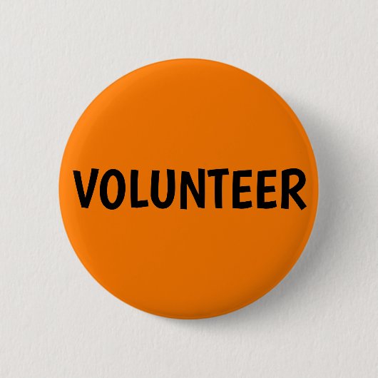Volunteer ID Black und Orange Button (Vorderseite)