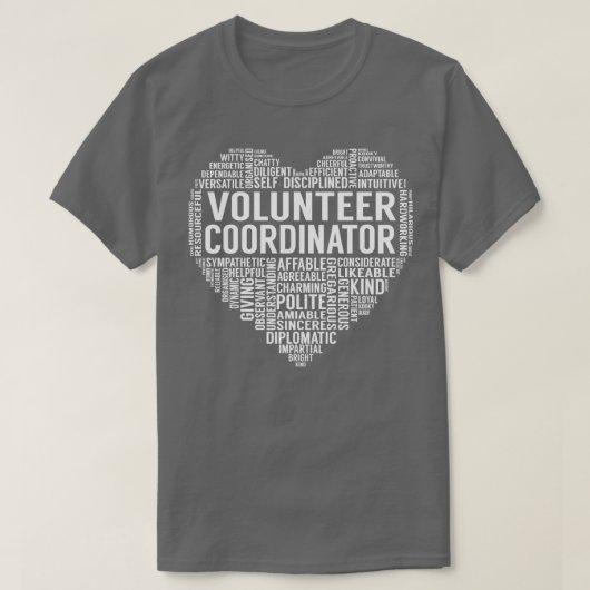 Volunteer Koordinator Herz T-Shirt (Design vorne)