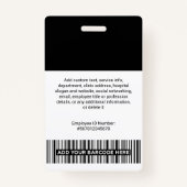 Volunteer Photo ID Badges with Clip or Lanyard Ausweis (Rückseite)