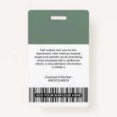 Volunteer Photo ID Badges with Clip or Lanyard Ausweis (Rückseite)