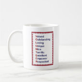 Volunteer Red Hearts Typografy Coffee Tasse (Links)