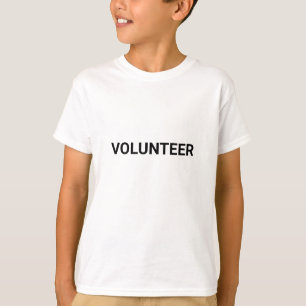Volunteer Schwarz & Weiß einfach elegant modern T-Shirt