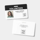 Volunteer Simple Foto ID Ausweis (Vorder- & Rückseite)