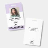 Volunteer Simple Foto ID Ausweis (Vorder- & Rückseite)