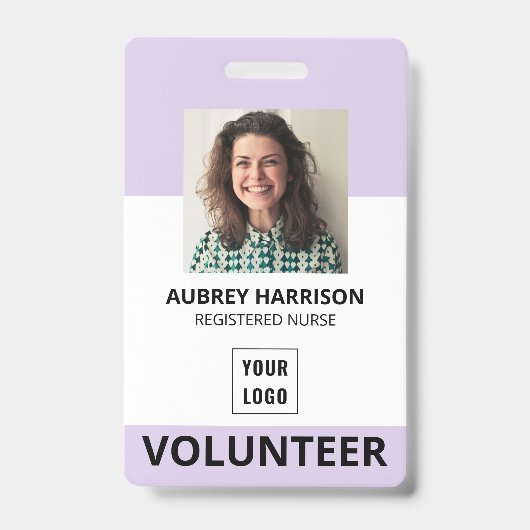 Volunteer Simple Foto ID Ausweis (Vorderseite)