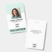 Volunteer Simple Foto ID Ausweis (Vorder- & Rückseite)