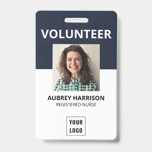 Volunteer Simple Foto ID Ausweis (Vorderseite)