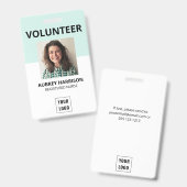 Volunteer Simple Foto ID Ausweis (Vorder- & Rückseite)