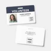 Volunteer Simple Foto ID Ausweis (Vorder- & Rückseite)