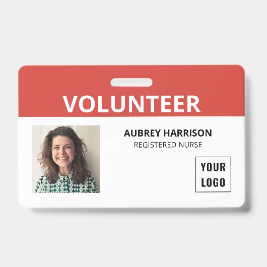 Volunteer Simple Foto ID Ausweis (Vorderseite)