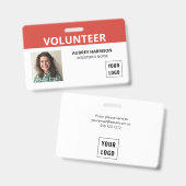 Volunteer Simple Foto ID Ausweis (Vorder- & Rückseite)
