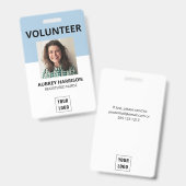 Volunteer Simple Foto ID Ausweis (Vorder- & Rückseite)