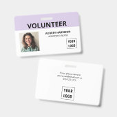 Volunteer Simple Foto ID Ausweis (Vorder- & Rückseite)