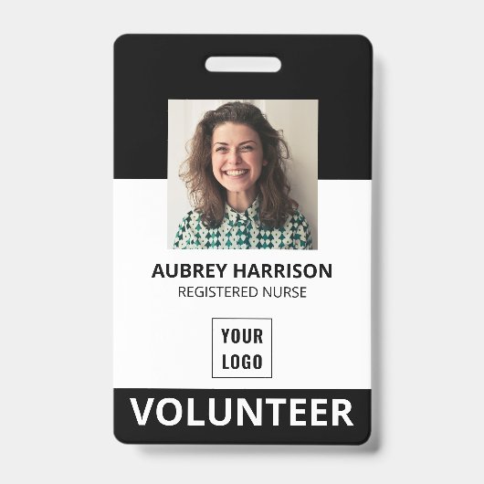 Volunteer Simple Foto ID Ausweis (Vorderseite)