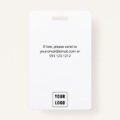 Volunteer Simple Foto ID Ausweis (Rückseite)