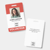 Volunteer Simple Foto ID Ausweis (Vorder- & Rückseite)