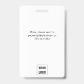 Volunteer Simple Foto ID Ausweis (Rückseite)