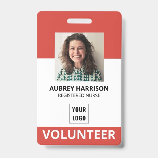 Volunteer Simple Foto ID Ausweis (Vorderseite)