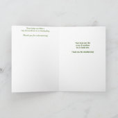 Volunteer Sommer Grasses Dankeskarte (Innenseite)