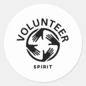Volunteer Spirit Runder Aufkleber (Vorderseite)