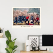 Volunteer Street Fight in Baltimore 1861 Poster (Heimbüro)
