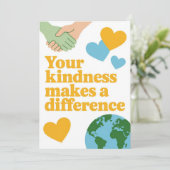 Volunteer Thank You Card Dankeskarte (Stehend Vorderseite)