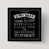 Volunteer Vielen Dank Wertschätzung Geschenkskript Button (Vorderseite)