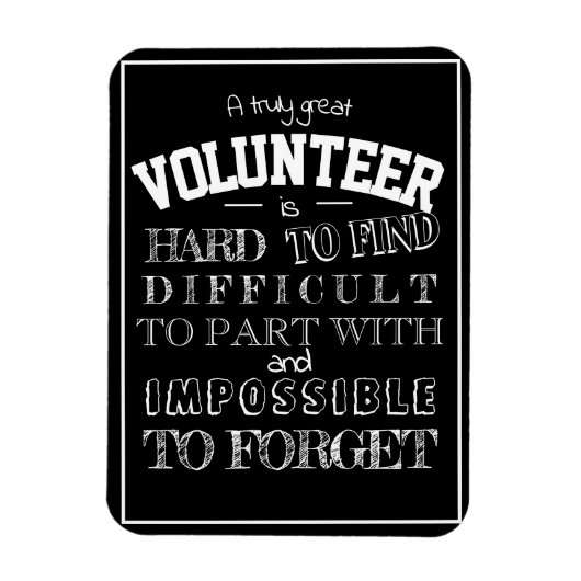 Volunteer Vielen Dank Wertschätzung Geschenkskript Magnet (Vertikal)