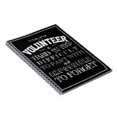 Volunteer Vielen Dank Wertschätzung Geschenkskript Notizblock (Rechte Seite)